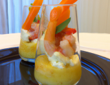 Mini-menu italien, gnocchi de Butternut aux gambas et verrines de ricotta... comme une Cassata !