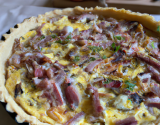 Quiche aux deux boudins et lardons