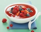 Gaspacho de fraises aux fruits rouges