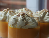 Panna cotta de carotte et sa chantilly au cumin/curry