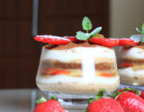 Tiramisu aux fraises en verrine rapide