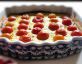 Tomates cerises en clafoutis