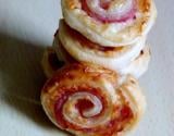 Palmiers feuilletés jambon et emmental