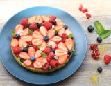 Tarte fleurs aux fruits rouges