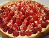 Tarte aux deux copines fraises et framboises