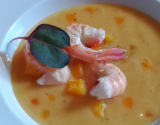 Soupe de chapon aux langoustines et sauce nantua