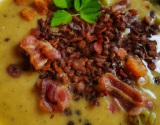 Velouté de chicons et de lentilles aux petits lardons