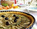 Tarte à la courgette, pâte brisée au thym