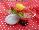 Smoothie fraise, menthe et citron