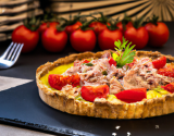 Tarte au thon et tomates