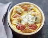 Clafoutis de tomates cerises au Bresse Bleu