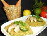 Filets de tacaud en taboulé vert