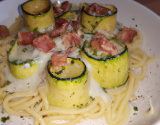 Courgettes carbonara