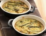 Clafoutis aux asperges vertes et Crème de Saint Agur