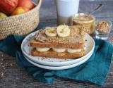 Croque-monsieur sucré à la banane et beurre de cacahuètes