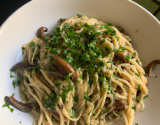 Spaghettis aux cèpes en persillade