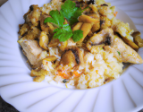 Riz au poulet champignons