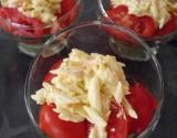 Verrines du soleil avocat tomate surimi