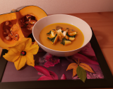 Soupe de courge à la pomme et au gingembre