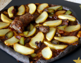 Pizza aux boudins noirs, pommes et patates douces