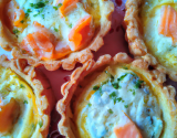 Mini-quiche sans pâte au saumon et Philadelphia