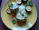 Charlotte de courgettes au fromage de chèvre Boursault