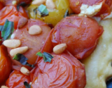 Tatin à la tomate, au miel et au chèvre... la dernière recette d'un bel été!