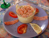 Verrine de saumon fumé sur lune mousse d'asperge