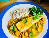 Poisson aux légumes du soleil sauce curry