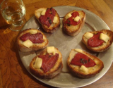 Tartines de piquillos (piments rouges basques)