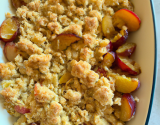 Crumble aux mirabelles et pommes