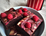 Brownie aux framboises