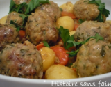 Cocotte de boulettes de veau aux zestes de citron