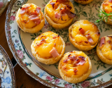 Mini tartelettes moutarde mimolette et jambon