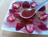 Carpaccio de thon et fraises