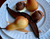 Poire choco et glace vanille