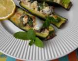 Sardines grillées farcies à la courgette et au citron marinés à la menthe fraîche