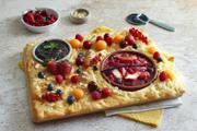 Focaccia sucrée façon planche desserts