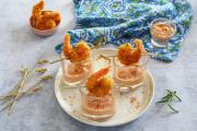 Crevettes croustillantes et sauce cocktail légère aux tomates séchées