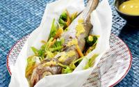 Merlan en papillote sauce safran