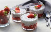 Pudding aux graines de chia et fraises du Périgord IGP