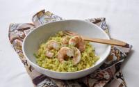 Risotto de coquillettes au bouillon de crustacés & gambas