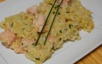 Risotto au saumon et safran