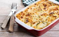 Gratin de courgettes aux lardons