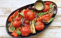 Escalivada de poivrons, aubergines et tomates grillées