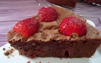 Gâteau chocolat -fraises