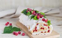 Bûche mascarpone framboises