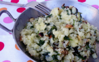 Risotto aux fanes de radis et aux noisettes