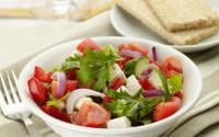 Salade de Caprice des Dieux et tomates