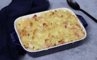 Gratin de pâtes au jambon